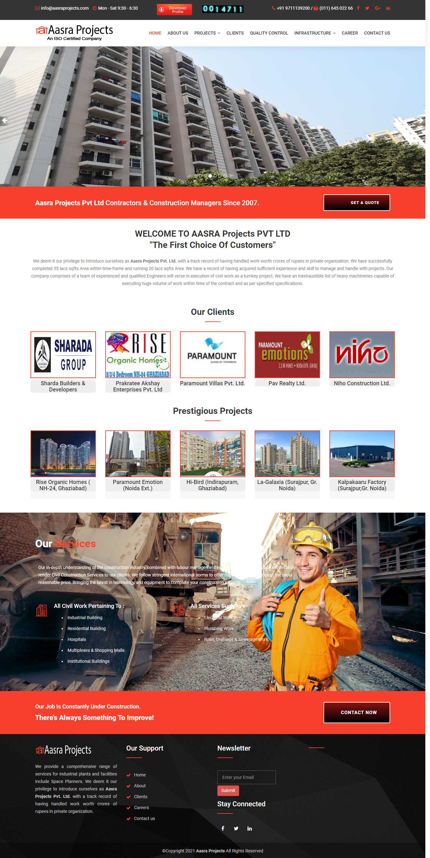 Website layout