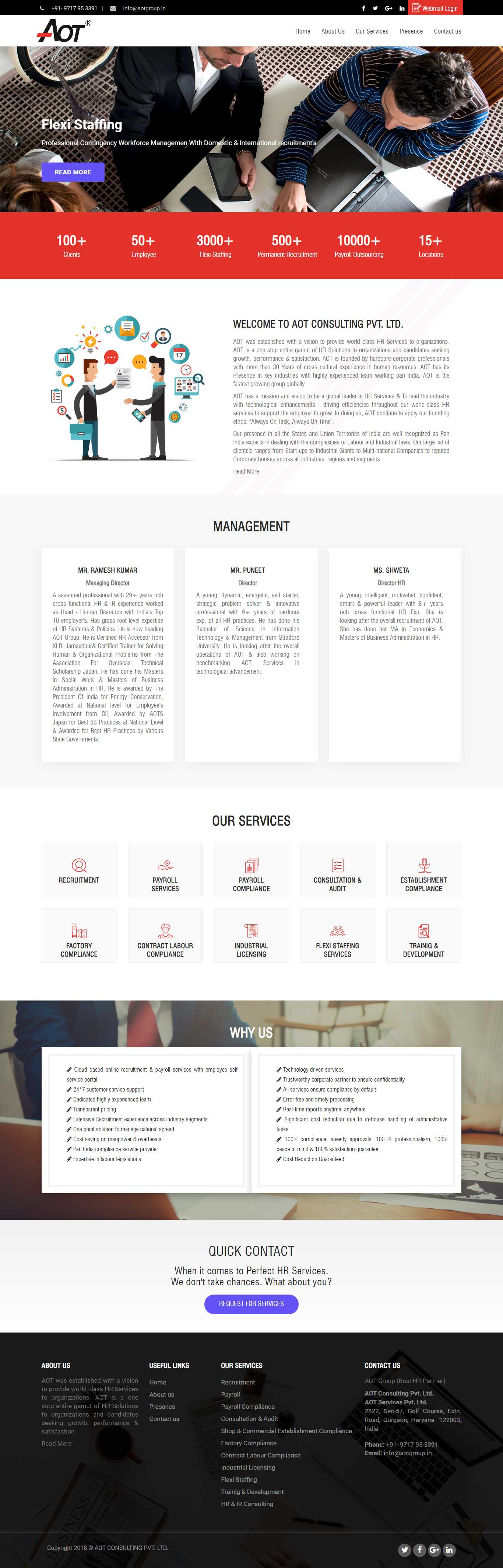 Website layout