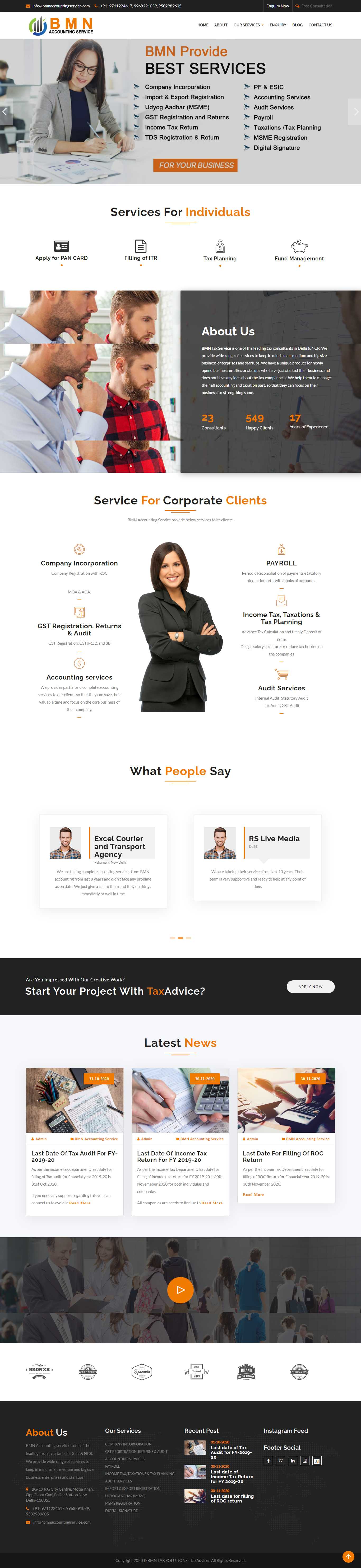 Website layout