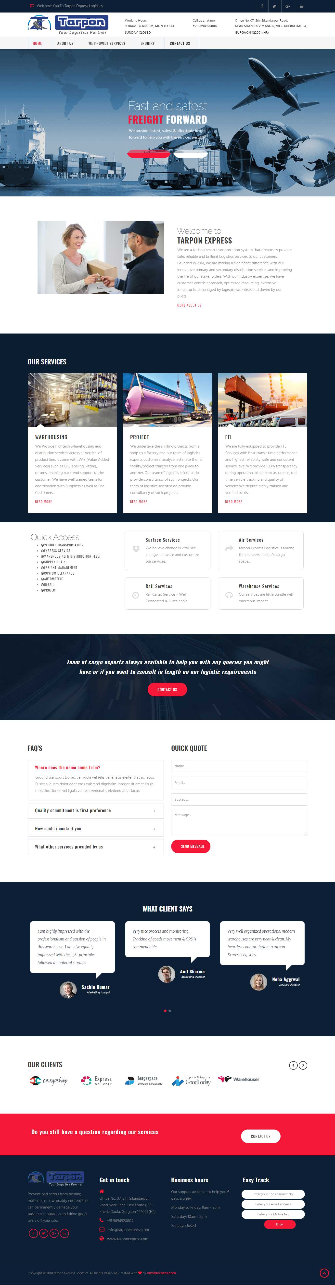 Website layout