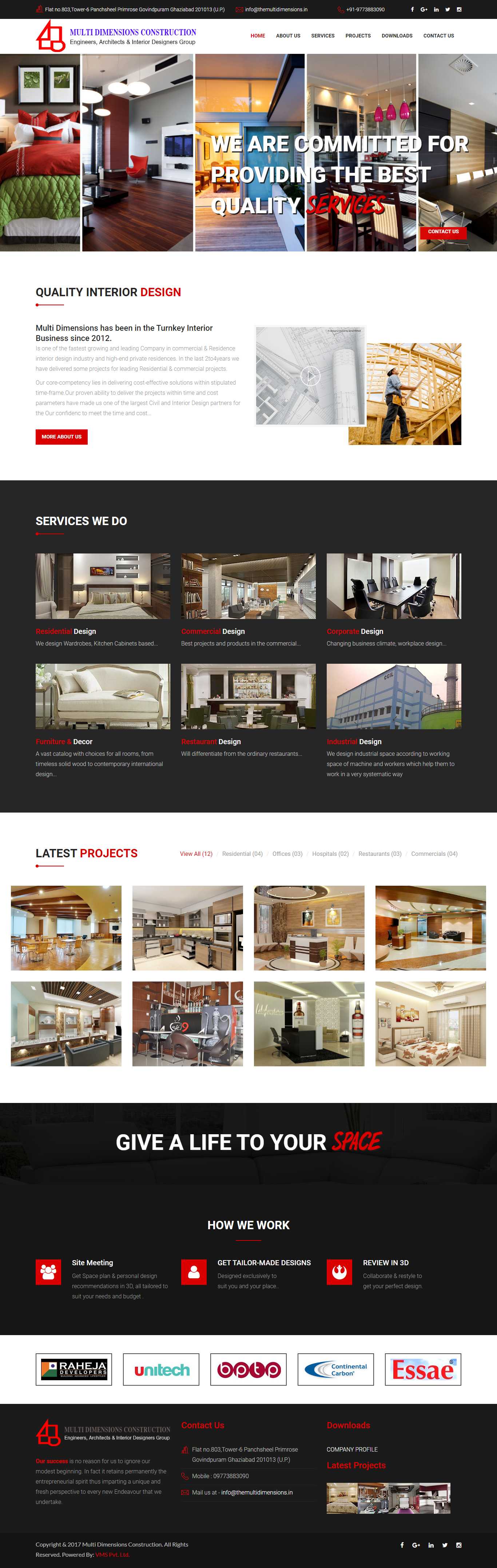 Website layout