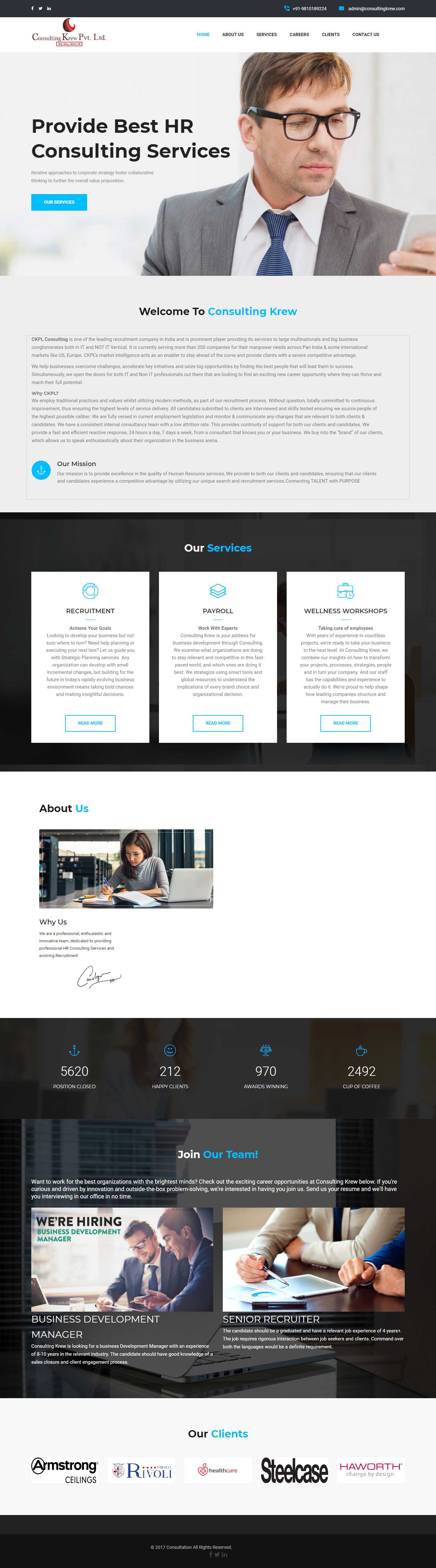 Website layout