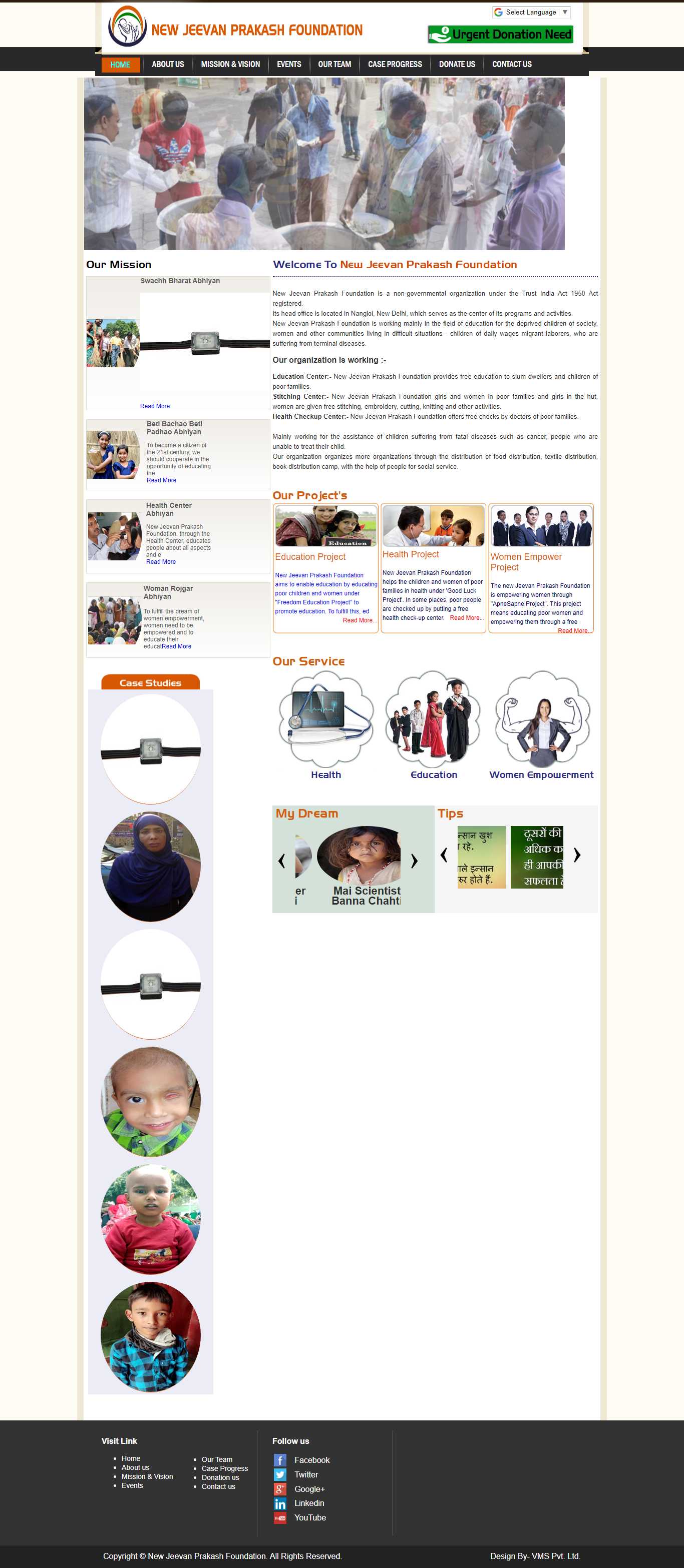 Website layout